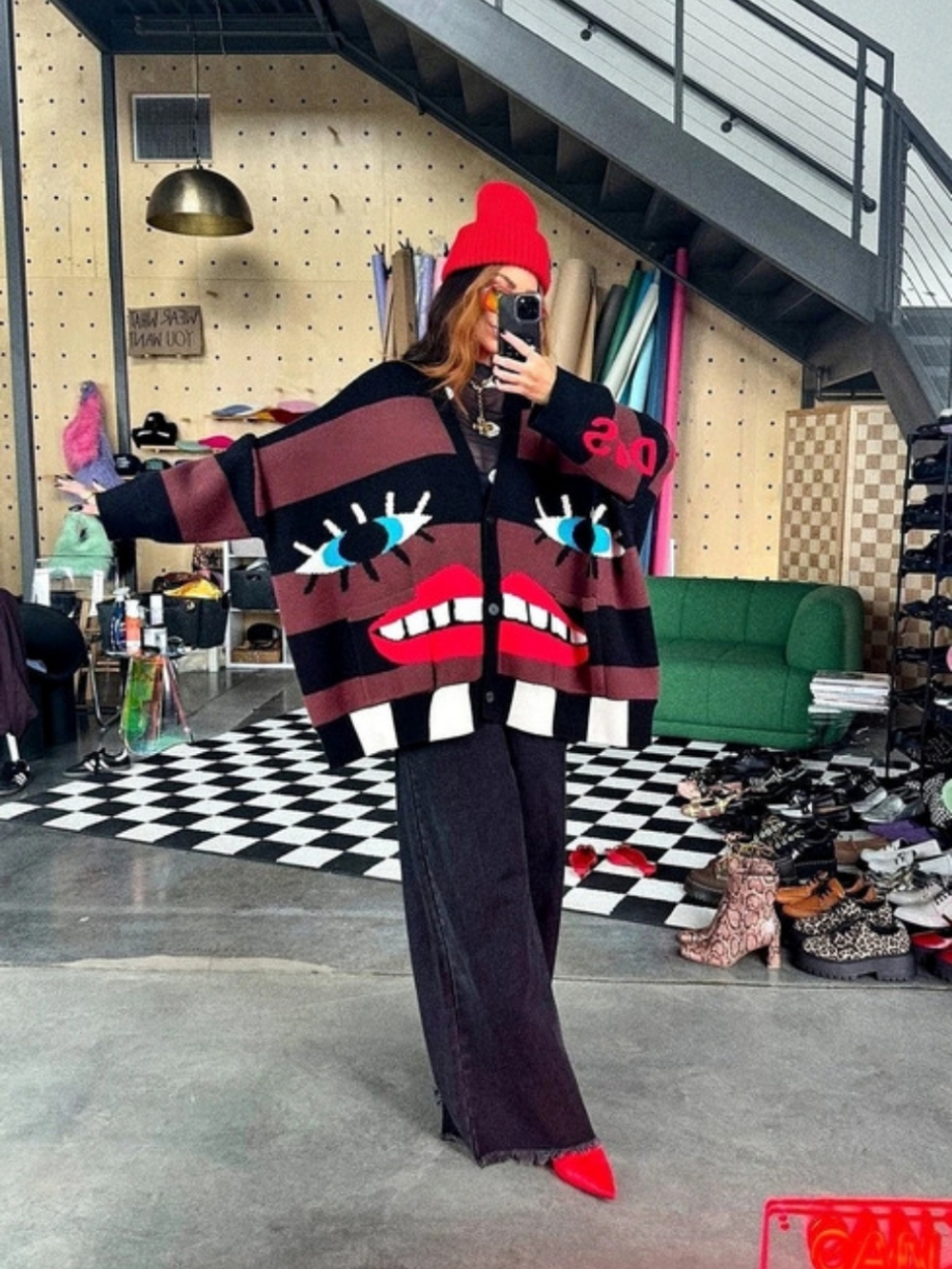 Dressed In Lala Here's To The Weirdos Oversized Cardigan sz L/XL Never Worn